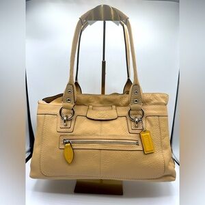Coach Penelope Leather Shoulder Bag Tan Beige F14686